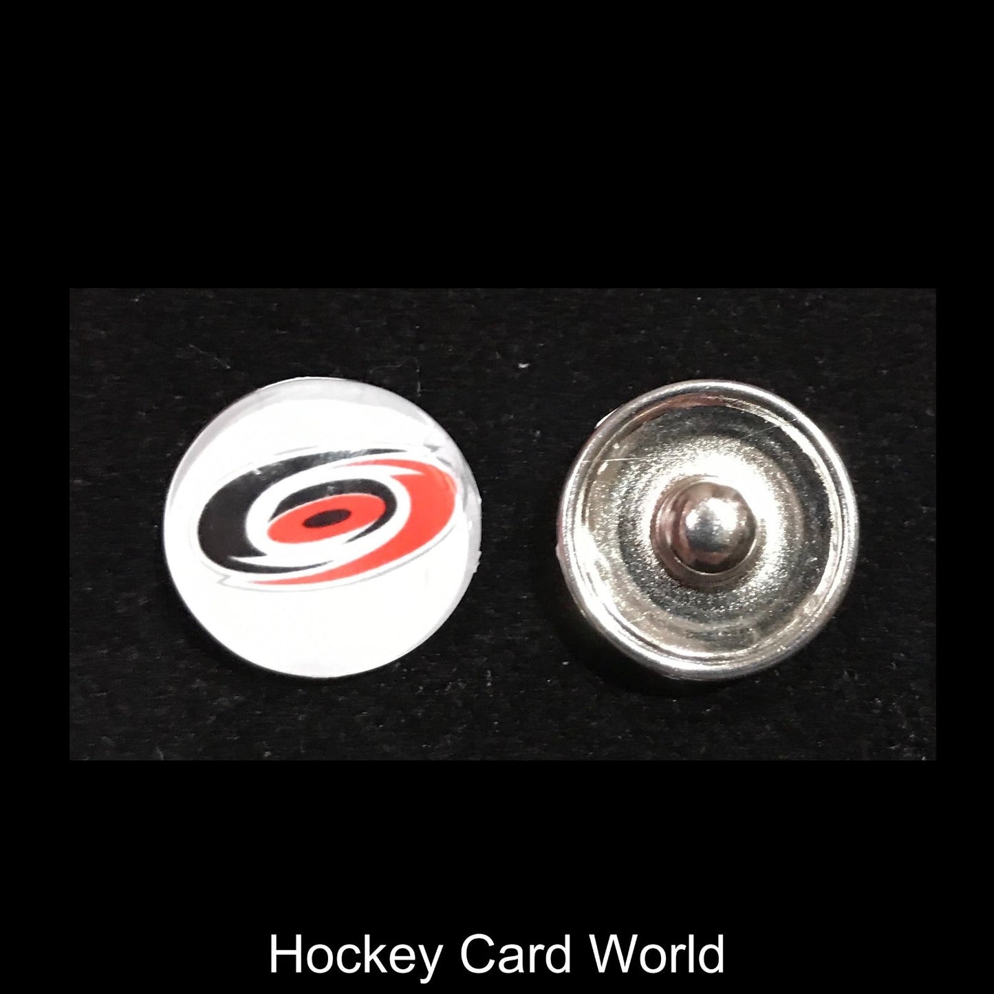 Carolina Hurricanes NHL Snap Ginger Button Jewelry for Jackets, Bracelets. Image 1