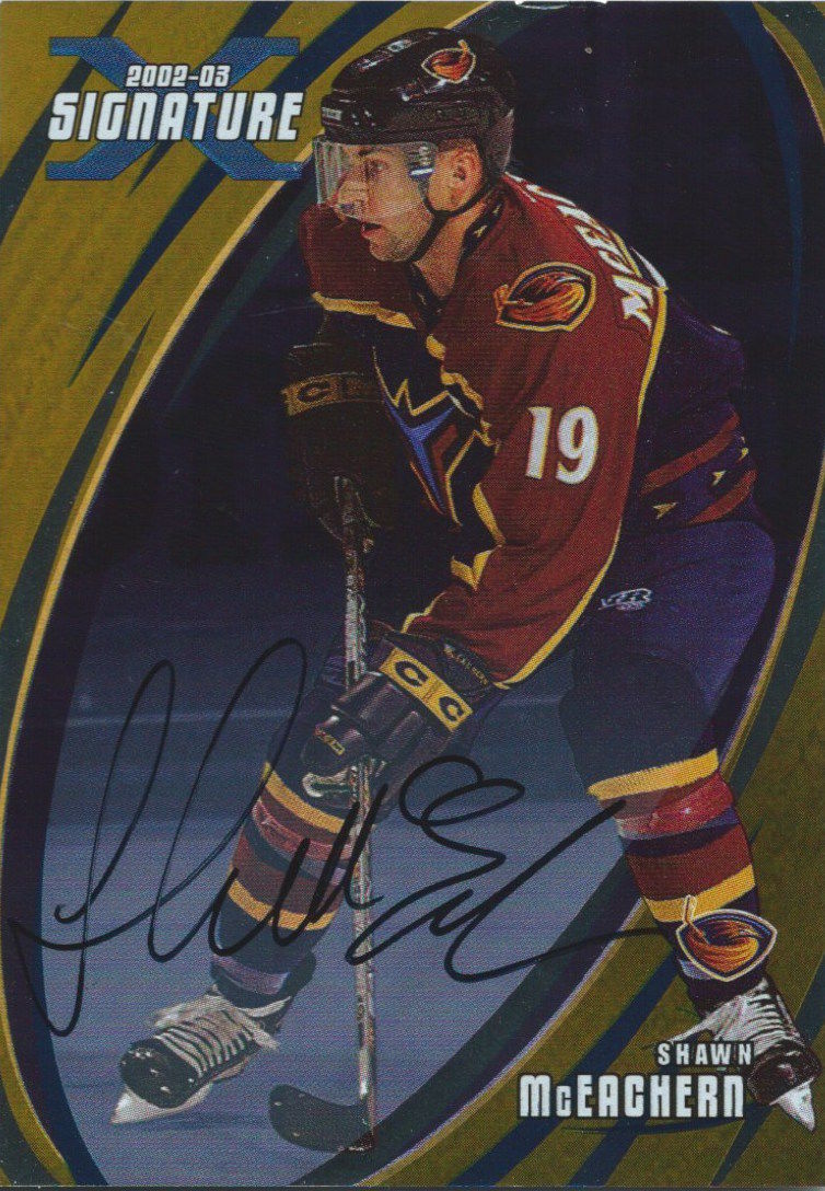 2002-03 BAP Signature Series Gold SHAWN McEACHERN Autograph UD 00339 Image 1