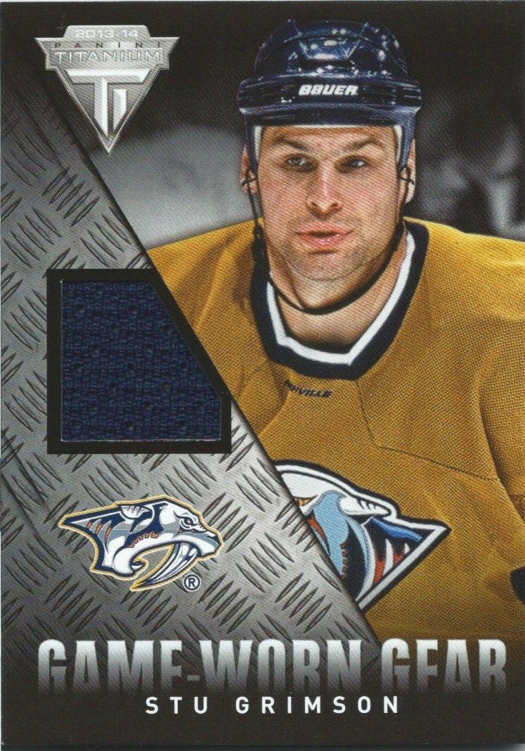 2013-14 Panini Titanium Game Worn Gear STU GRIMSON Jersey 00771
