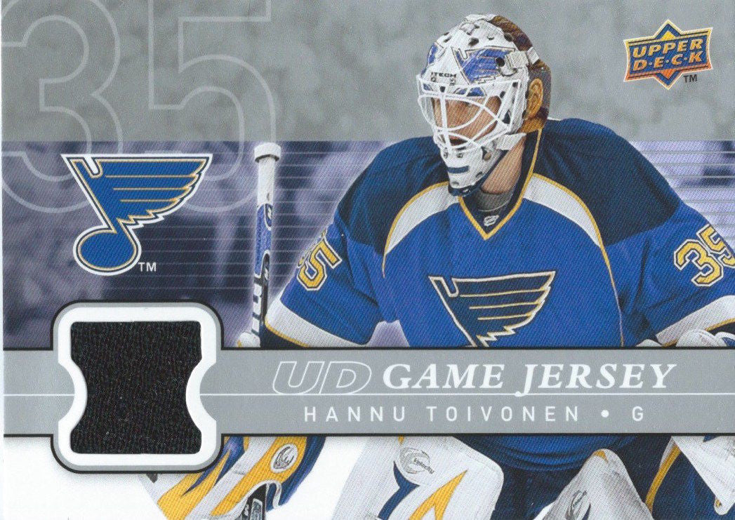 2008-09 Upper Deck Game Jersey HANNU TOIVONEN NHL Hockey 00821