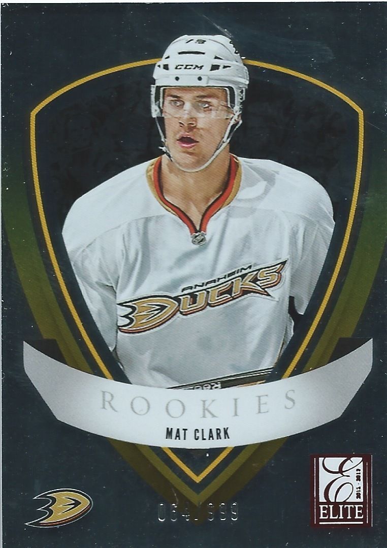 2012-13 Donruss Elite MAT CLARK 64/999 Rookie RC Rookie Ducks 00945 Image 1