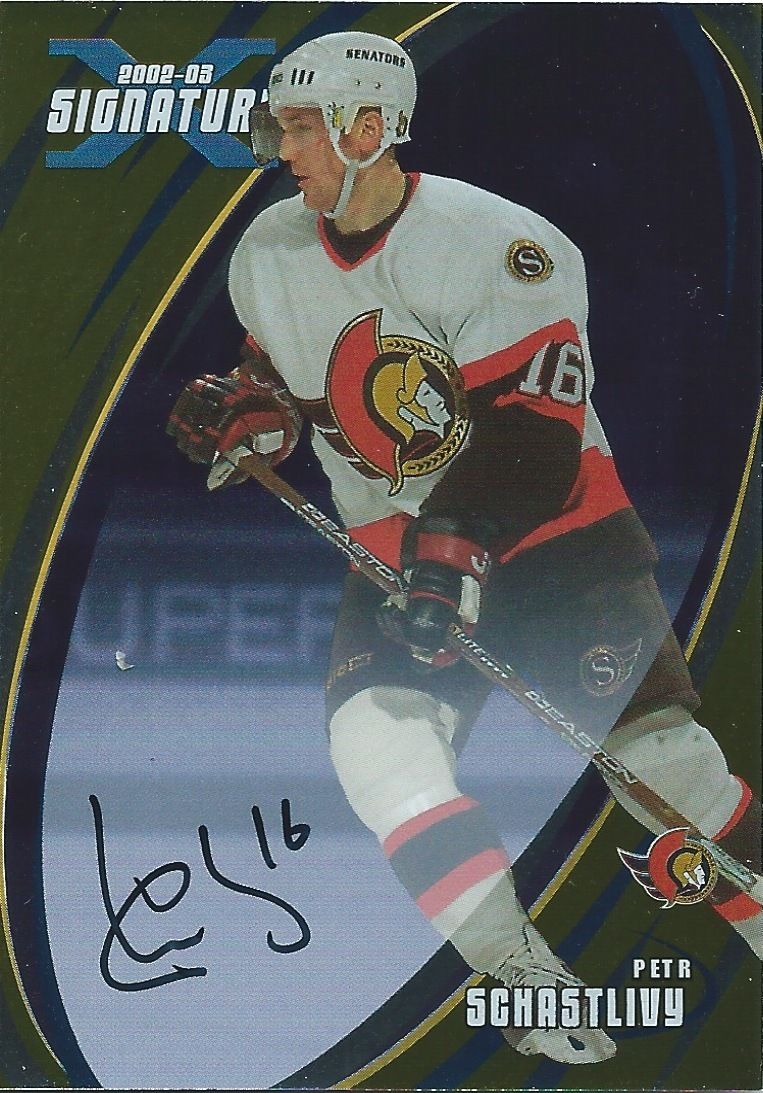 2002-03 BAP Signature Series Gold PETR SCHASTLIVY Autograph UD 00336 Image 1