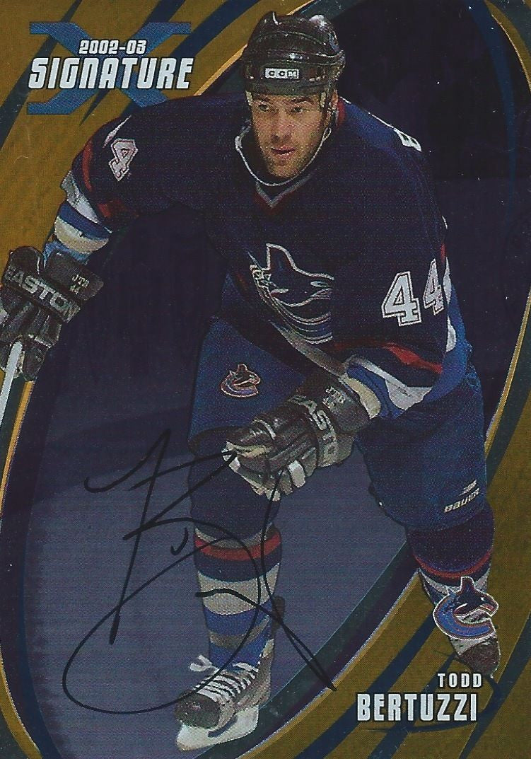 2002-03 BAP Signature Series Gold TODD BERTUZZI Autograph Auto UD 00337