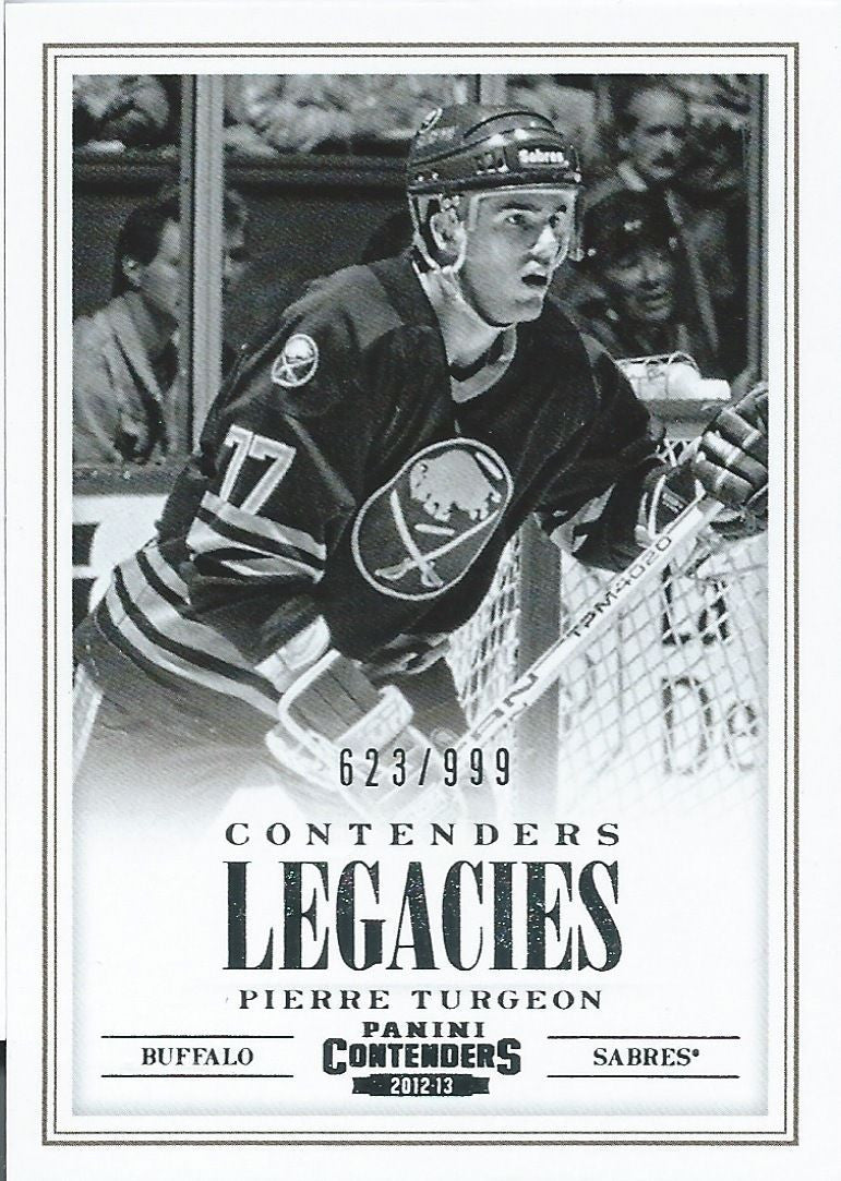 2012-13 Panini Contenders Legacies PIERRE TURGEON 623/999 Sabres 00601