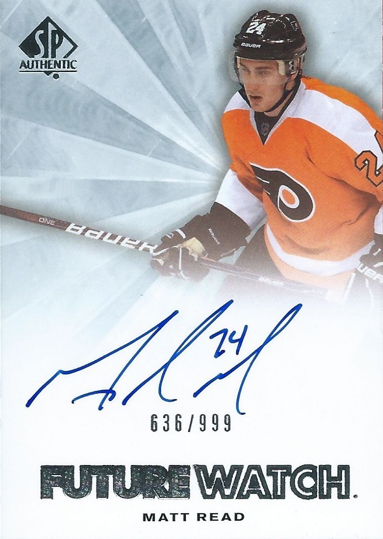 2011-12 SP Authentic MATT READ Auto/RC #/999 Rookie UD Future Watch 00670 Image 1