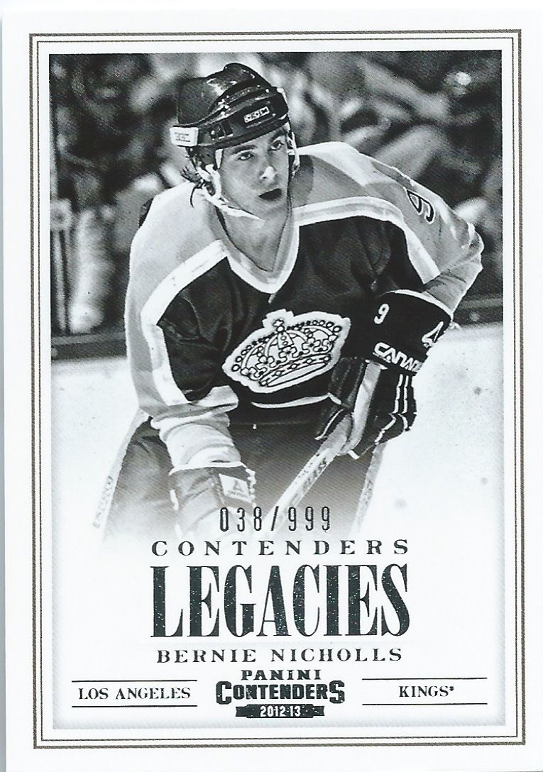 2012-13 Panini Contenders Legacies BERNIE NICHOLLS #/999 Kings 01371 Image 1