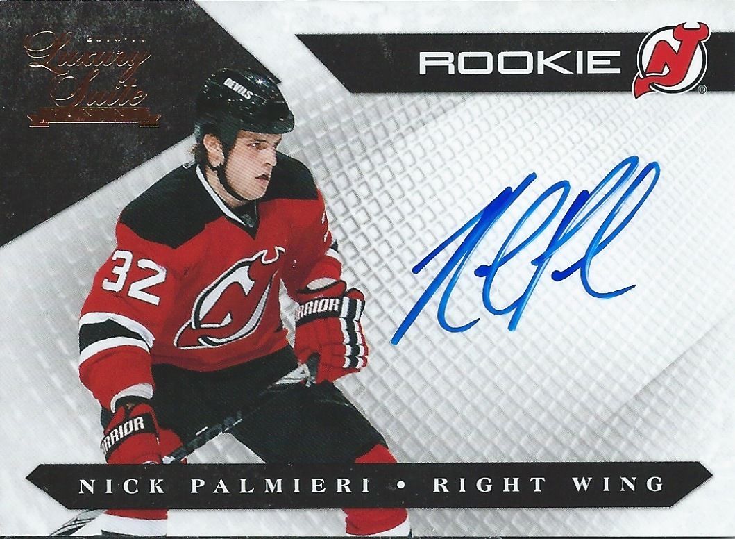 2010-11 Luxury Suite NICK PALMiERI 122/499 Auto/RC Rookie Panini Devils Image 1