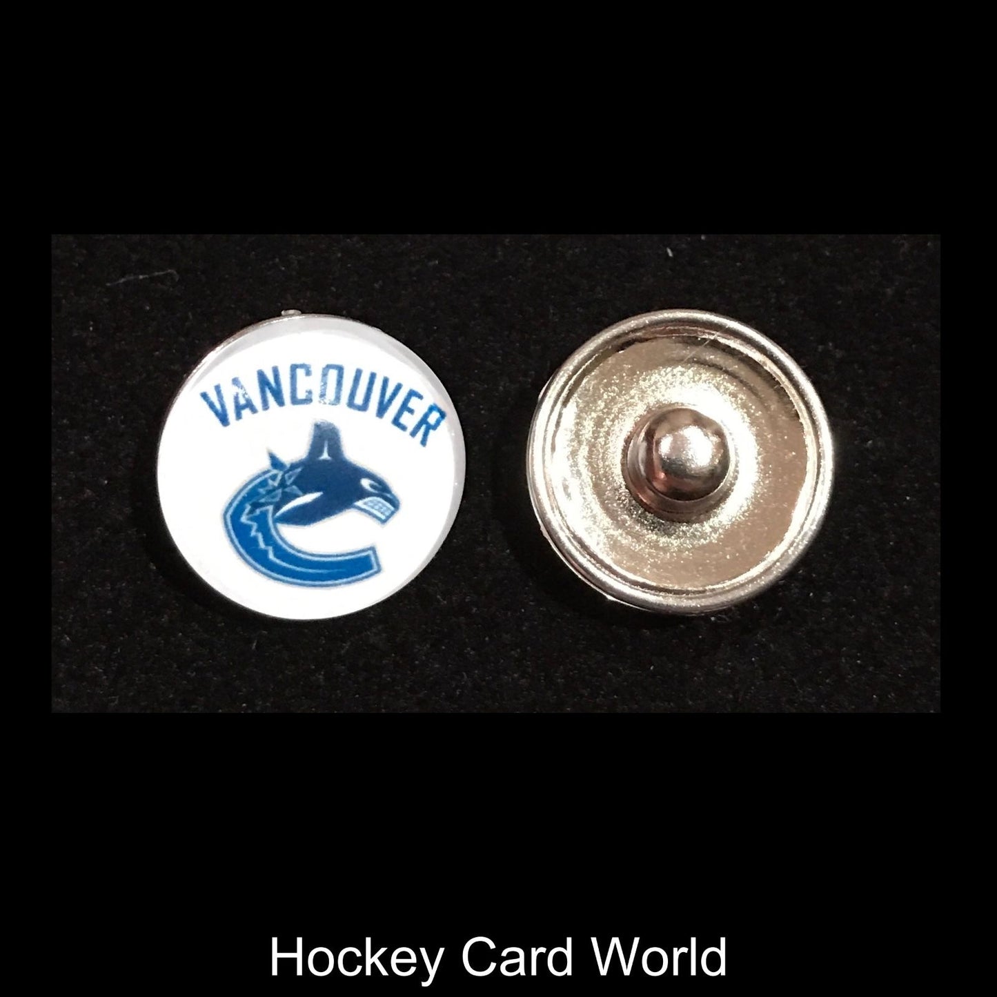 Vancouver Canucks NHL Snap Ginger Button Jewelry for Jackets, Bracelets.. Image 1