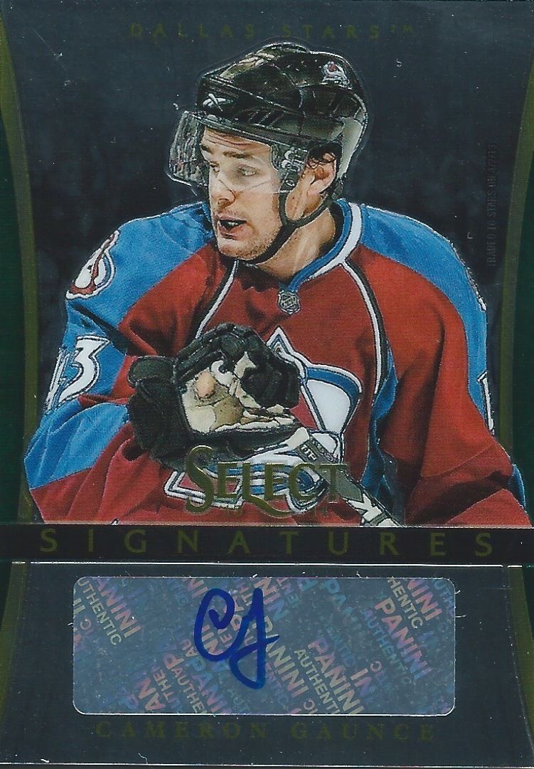 2013-14 Select Signatures CAMERON GAUNCE Autograph Panini Avalanche 00209 Image 1