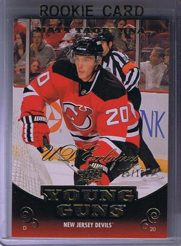 2010-11 Upper Deck YG Exclusives MATT TAORMINA 25/100 Young Guns RC 02163 Image 1