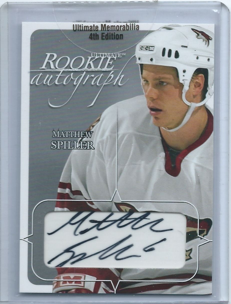 2003-04 BAP Ultimate Memorabilia MATTHEW SPILLER 76/100 RC Autograph 01633 Image 1