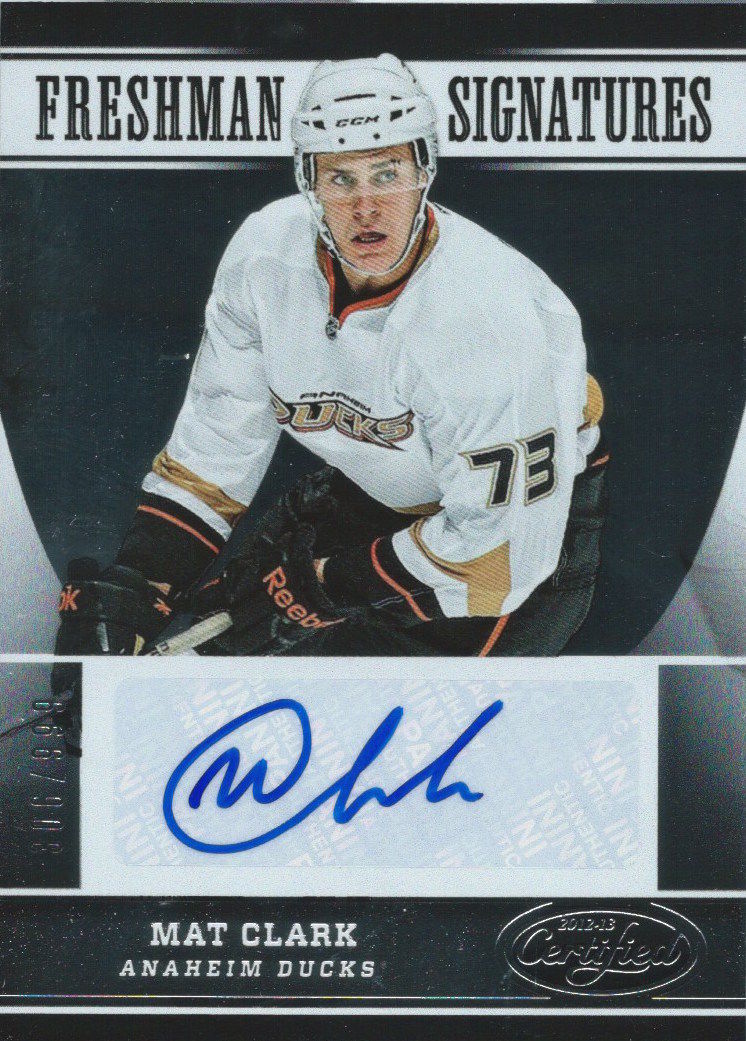2012-13 Panini Certified MAT CLARK Autograph Rookie Signature RC 01748 Image 1
