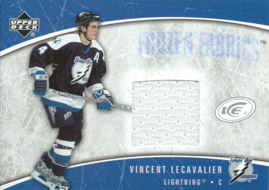 2005-06 Upper Deck Ice Frozen Fabrics VINCENT LECAVALIER Jersey 01709 Image 1