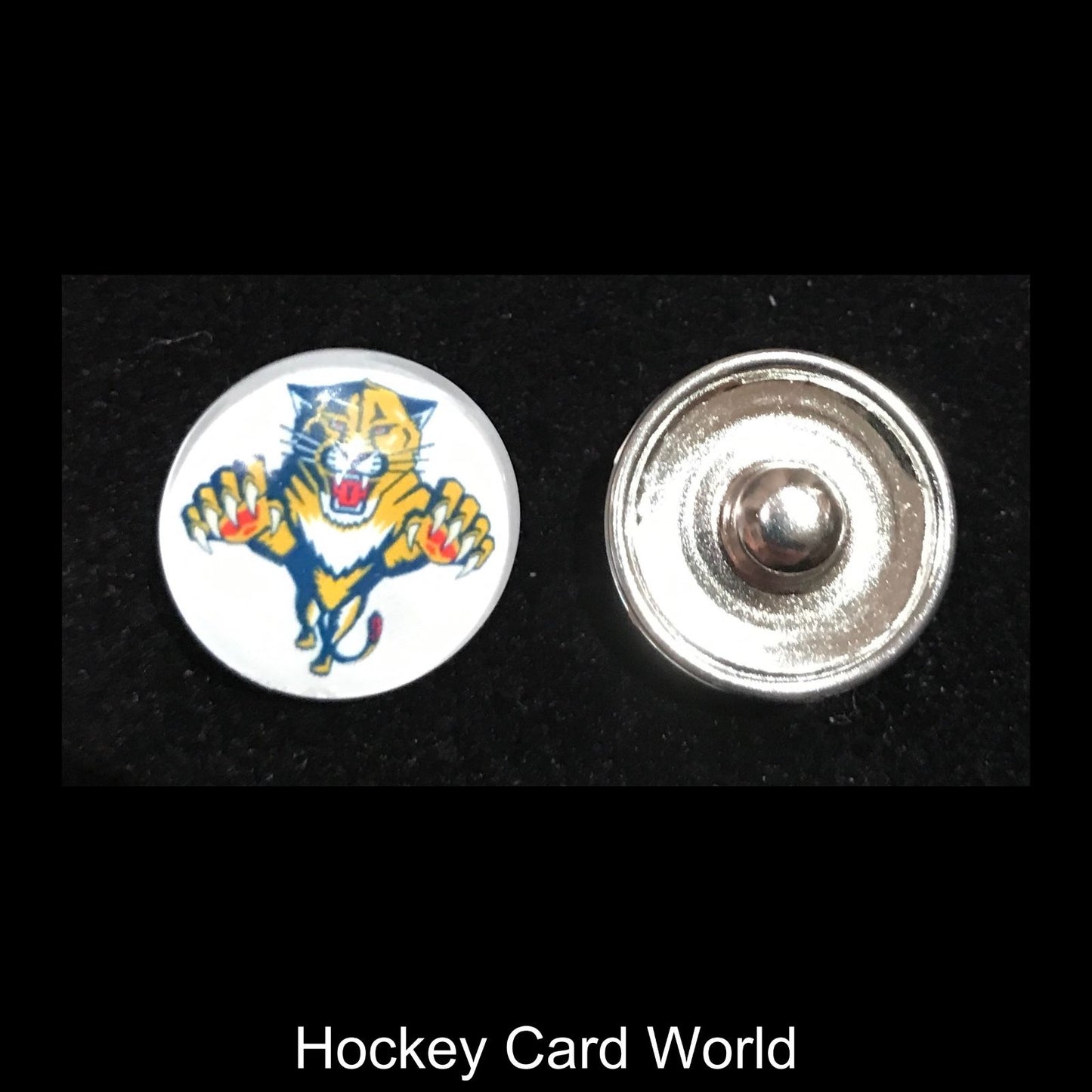 Florida Panthers NHL Snap Ginger Button Jewelry for Jackets, Bracelets. Image 1
