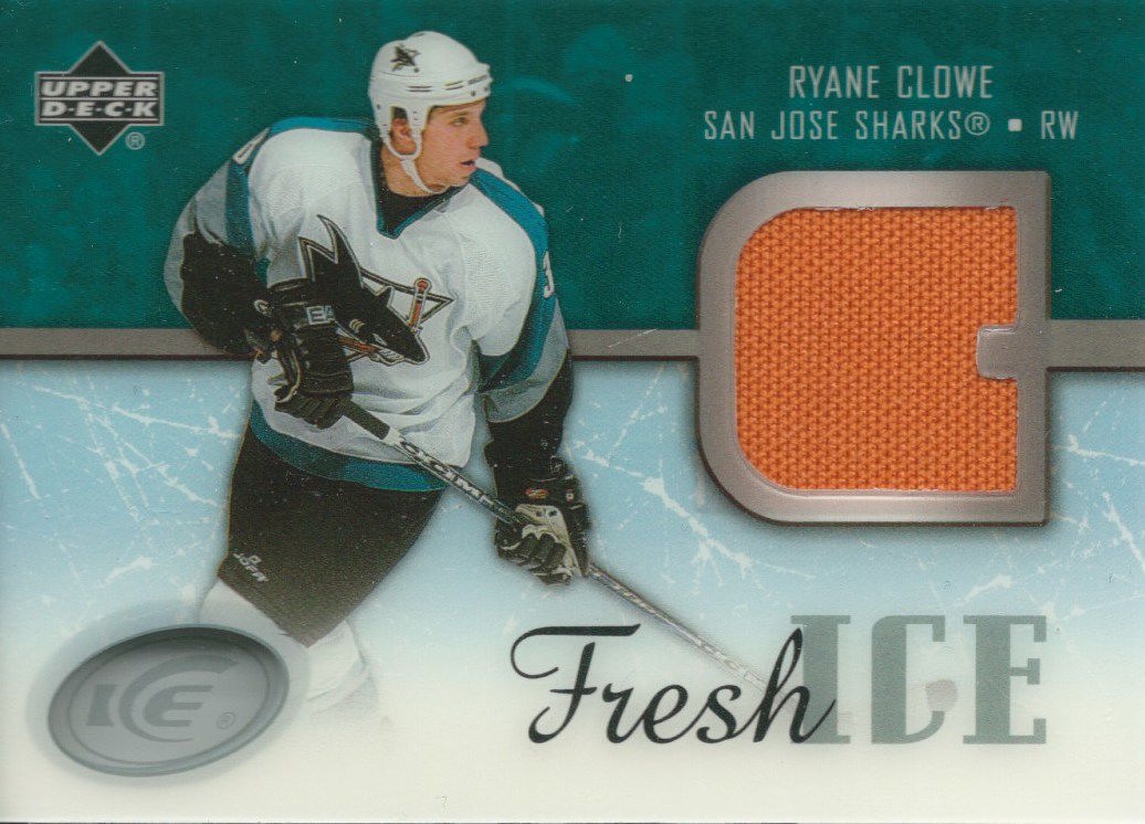 2005-06 Upper Deck Ice Fresh Ice Glass RYAN CLOWE Jersey 01712 Image 1