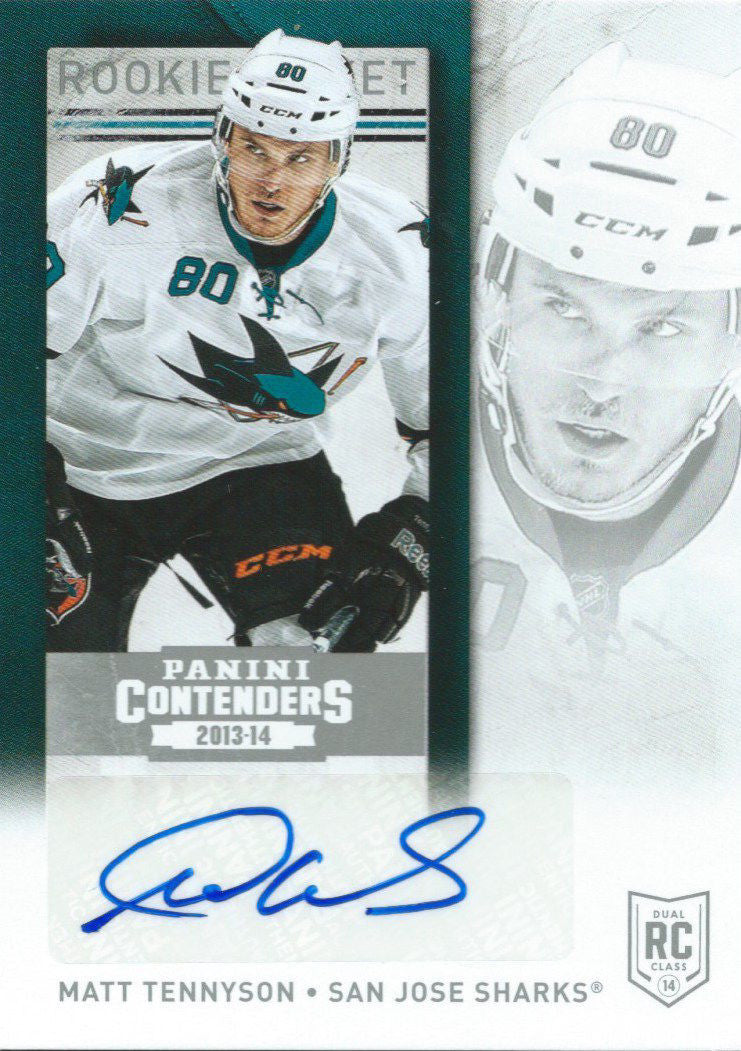 2013-14 Panini Contenders MATT TENNYSON Autograph Rookie RC 01765