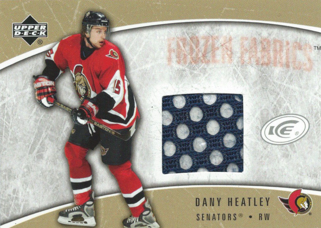 2005-06 Upper Deck Ice Frozen Fabrics DANY HEATLEY Jersey 01714 Image 1