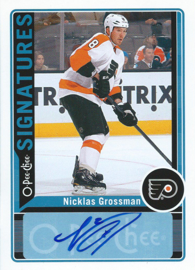 2012-13 O-Pee-Chee Signatures NICKLAS GROSSMAN Autograph 01762