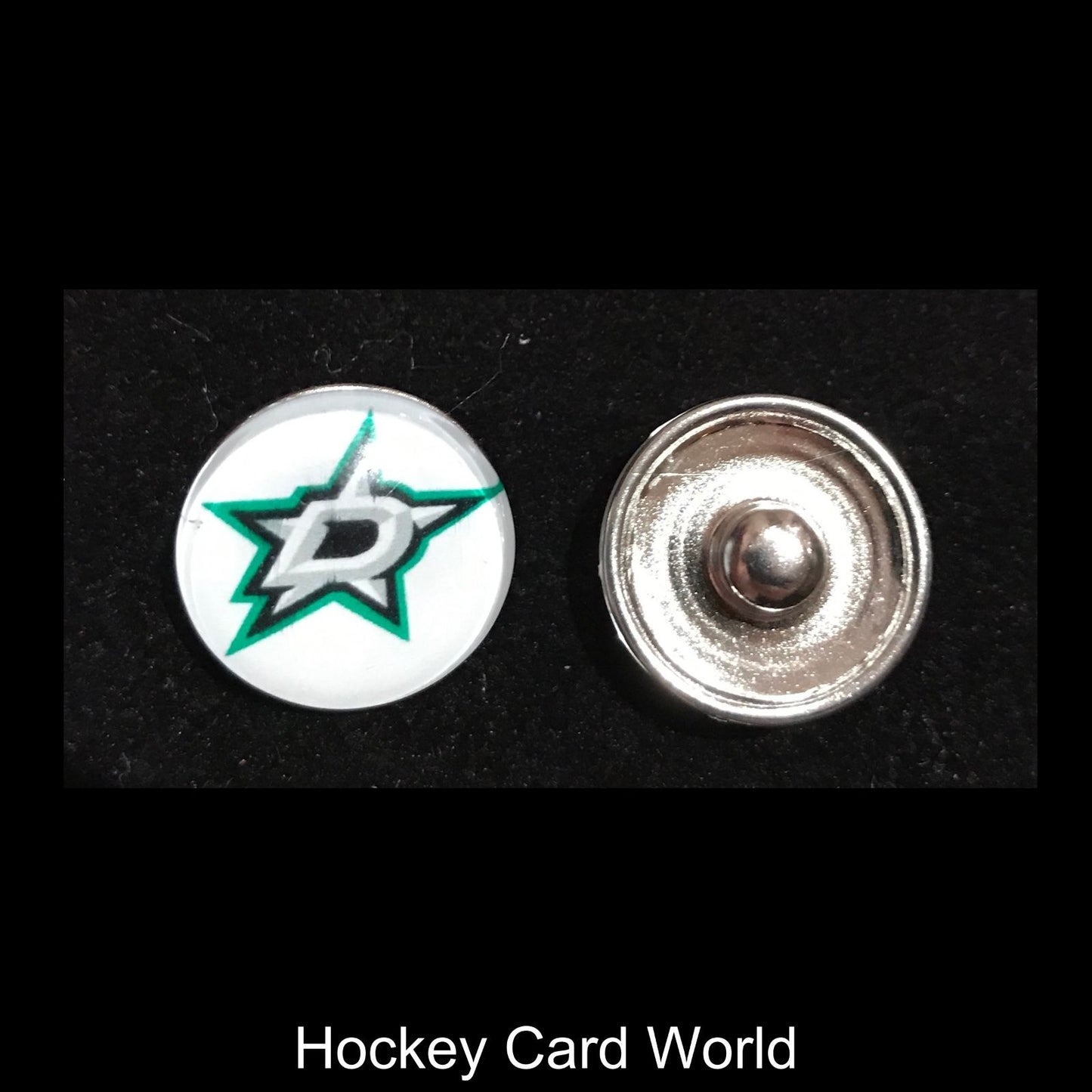 Dallas Stars NHL Snap Ginger Button Jewelry for Jackets, Bracelets. Image 1