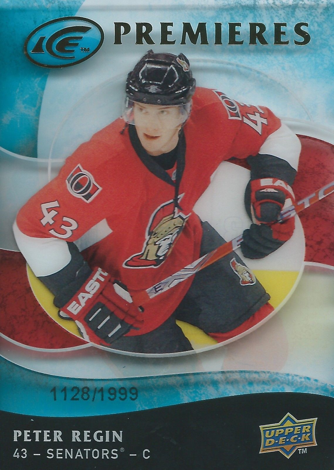 2009-10 UD Ice PETER REGIN RC #/1999 Ice Premiers Upper Deck Rookie 00929 Image 1