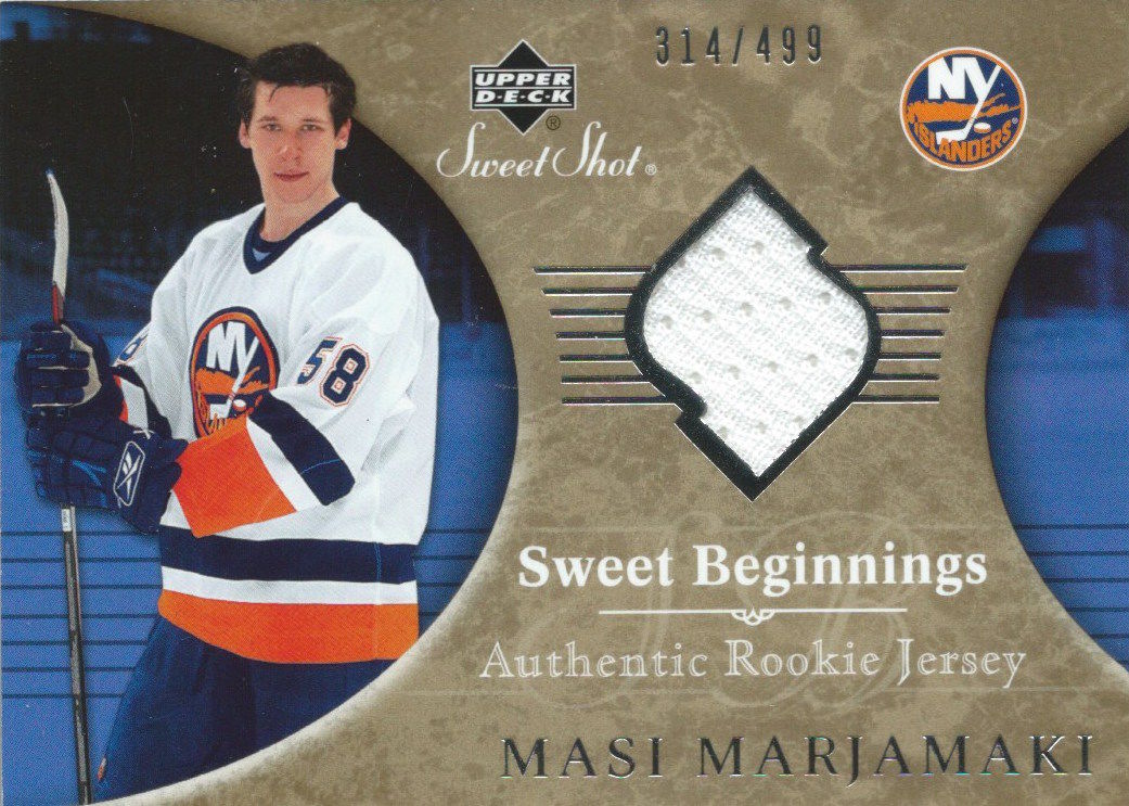 2006-07 Upper Deck Sweet Shot MASI MARJAMAKI Rookie 314/499 Jersey 01719 Image 1