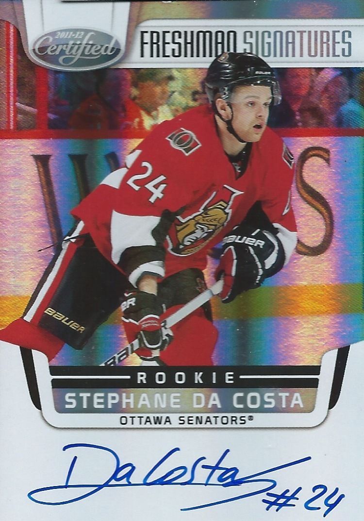 2011-12 Certified STEPHANE DA COSTA Auto RC Rookie Panini Signatures 00667 Image 1