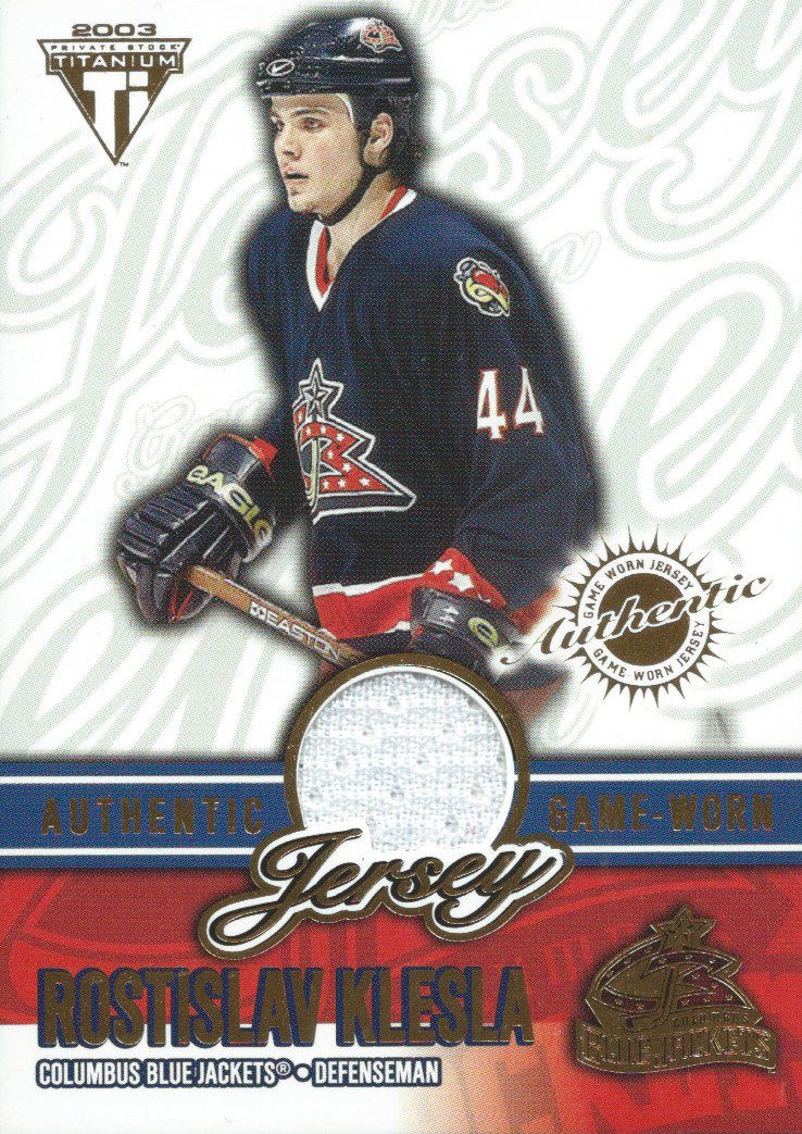 2002-03 Titanium #19 ROSTISLAV KLESLA 213/1099 Jersey 01725 Image 1