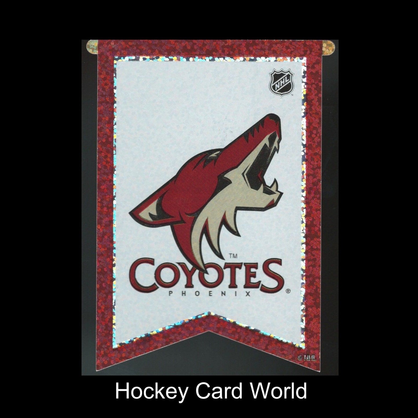 Phoenix Coyotes 3"x4" NHL Licensed Banner Sparkle Decal Sticker Image 1