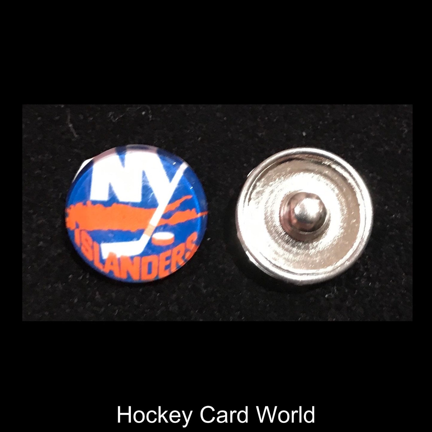 New York Islanders NHL Snap Ginger Button Jewelry for Jackets, Bracelets. Image 1
