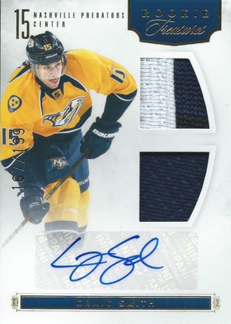 2011-12 Rookie Anthology #107 CRAIG SMITH Auto Rookie 167/199 RC 01623 Image 1