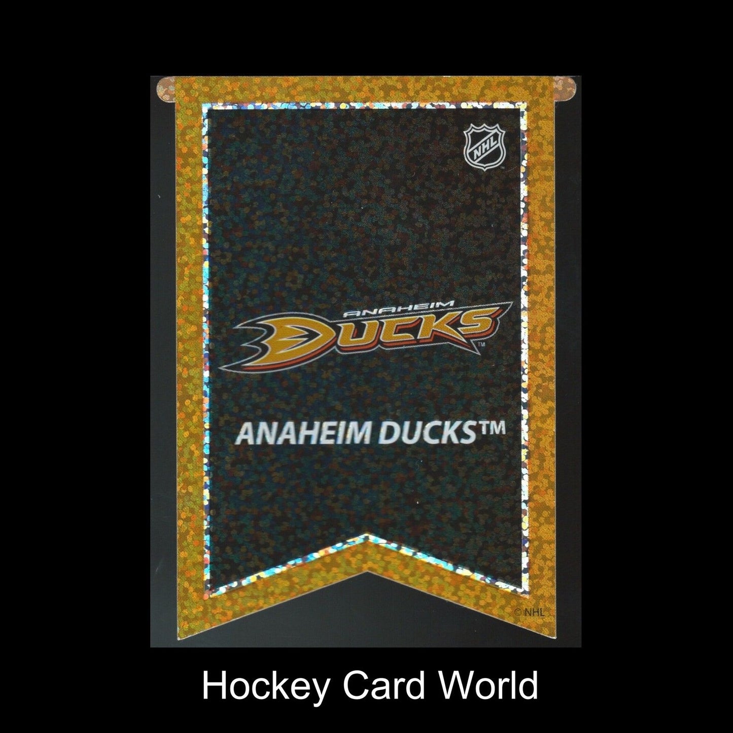 Anaheim Ducks 3"x4" NHL Licensed Banner Sparkle Decal Sticker Image 1