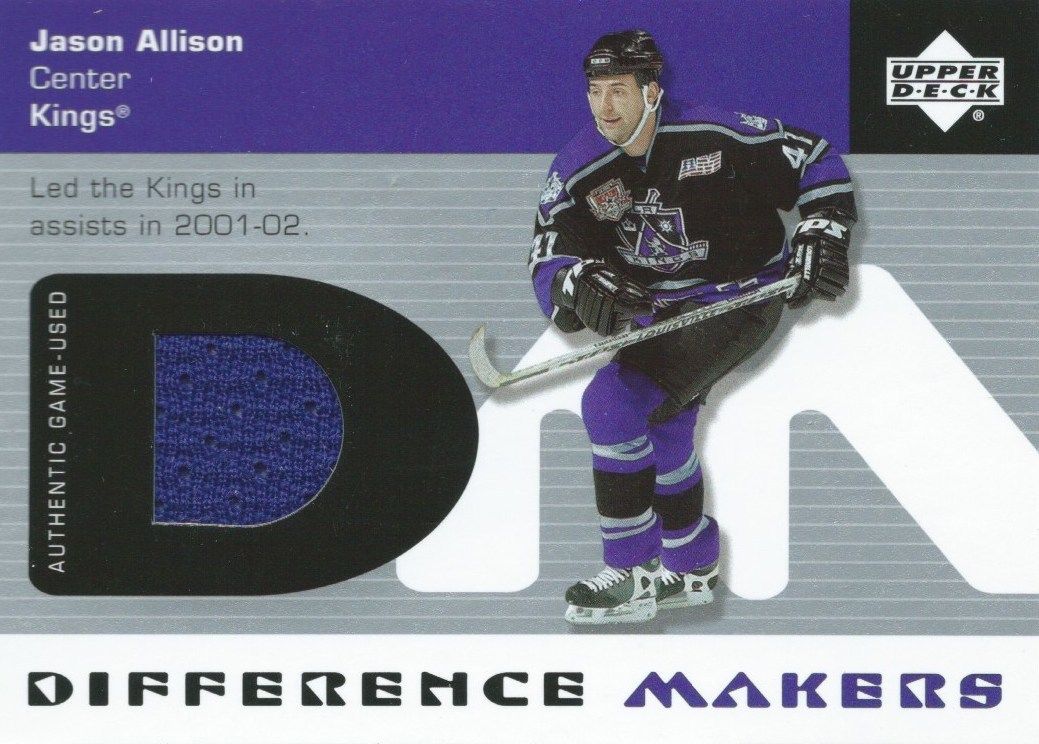 2002-03 Upper Deck Difference Makers JASON ALLISON Jersey Game-Used 00750 Image 1