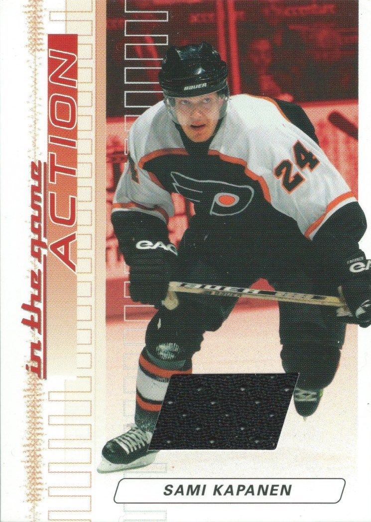 2003-04 ITG Action Jersey's SAMI KAPANEN Jersey In The Game-Used 00767 Image 1
