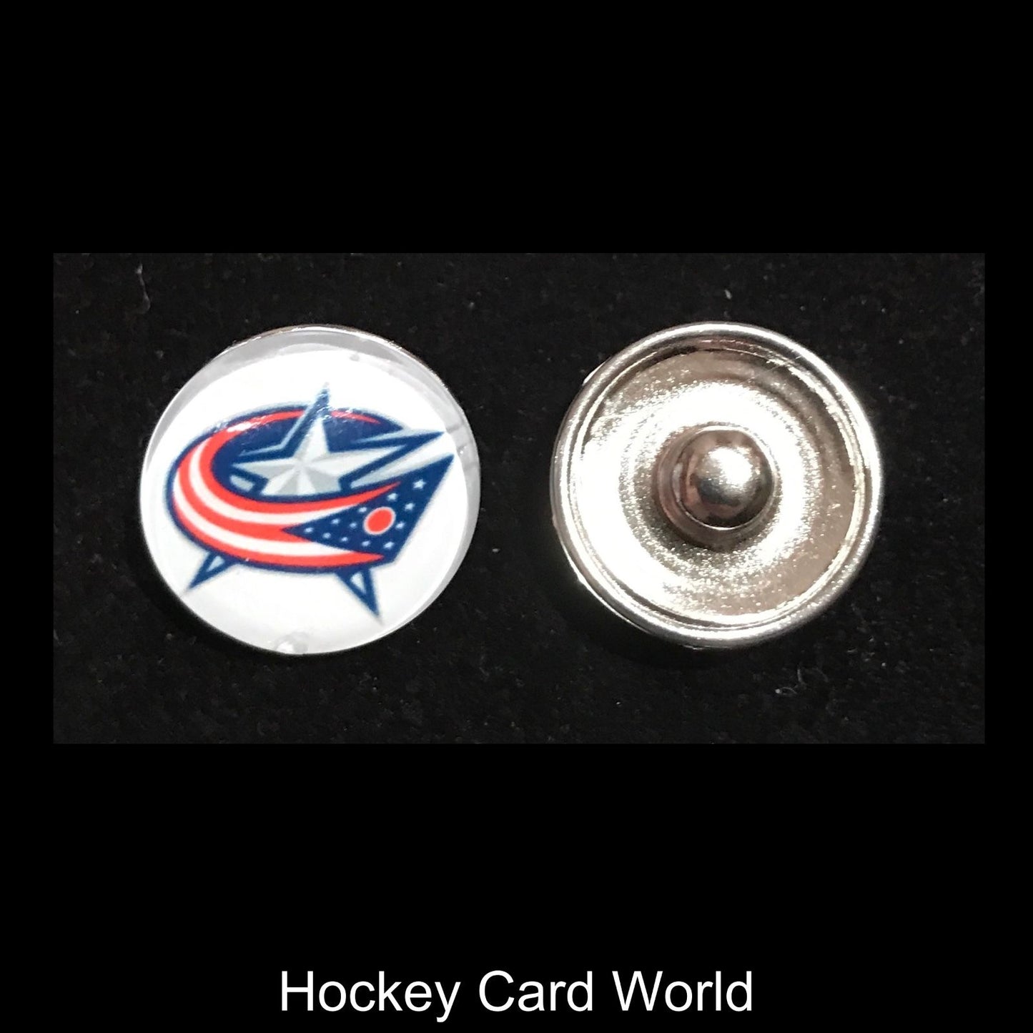Columbus Blue Jacket NHL Snap Ginger Button Jewelry for Jackets, Bracelets Image 1