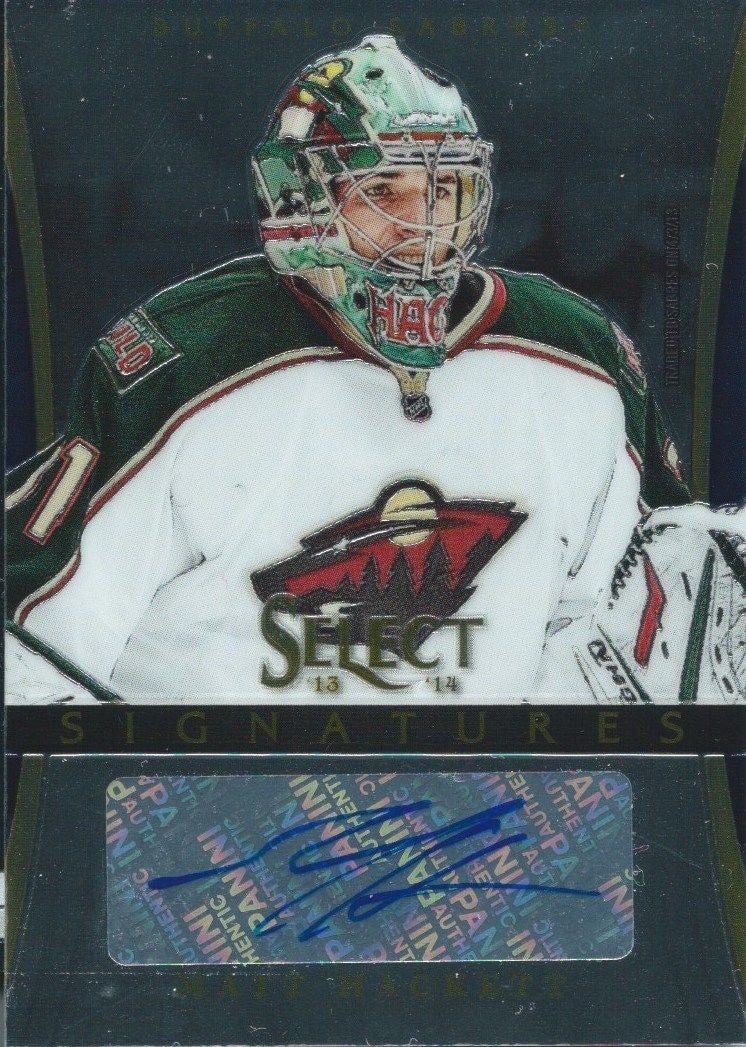 2013-14 Panini Select Signatures MATT HACKETT Autograph Auto Hockey 00115