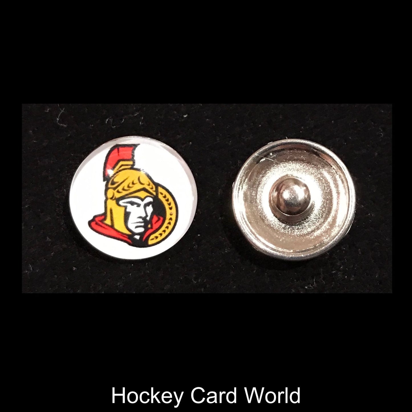 Ottawa Senators NHL Snap Ginger Button Jewelry for Jackets, Bracelets Image 1