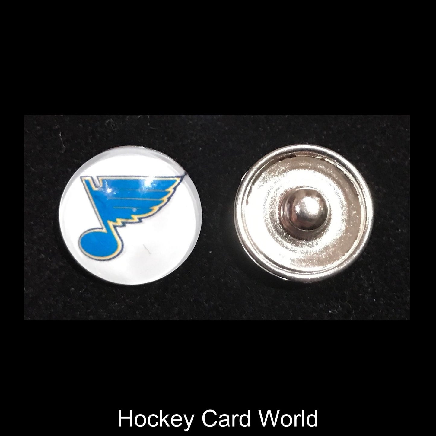 St. Louis Blues NHL Snap Ginger Button Jewelry for Jackets, Bracelets Image 1