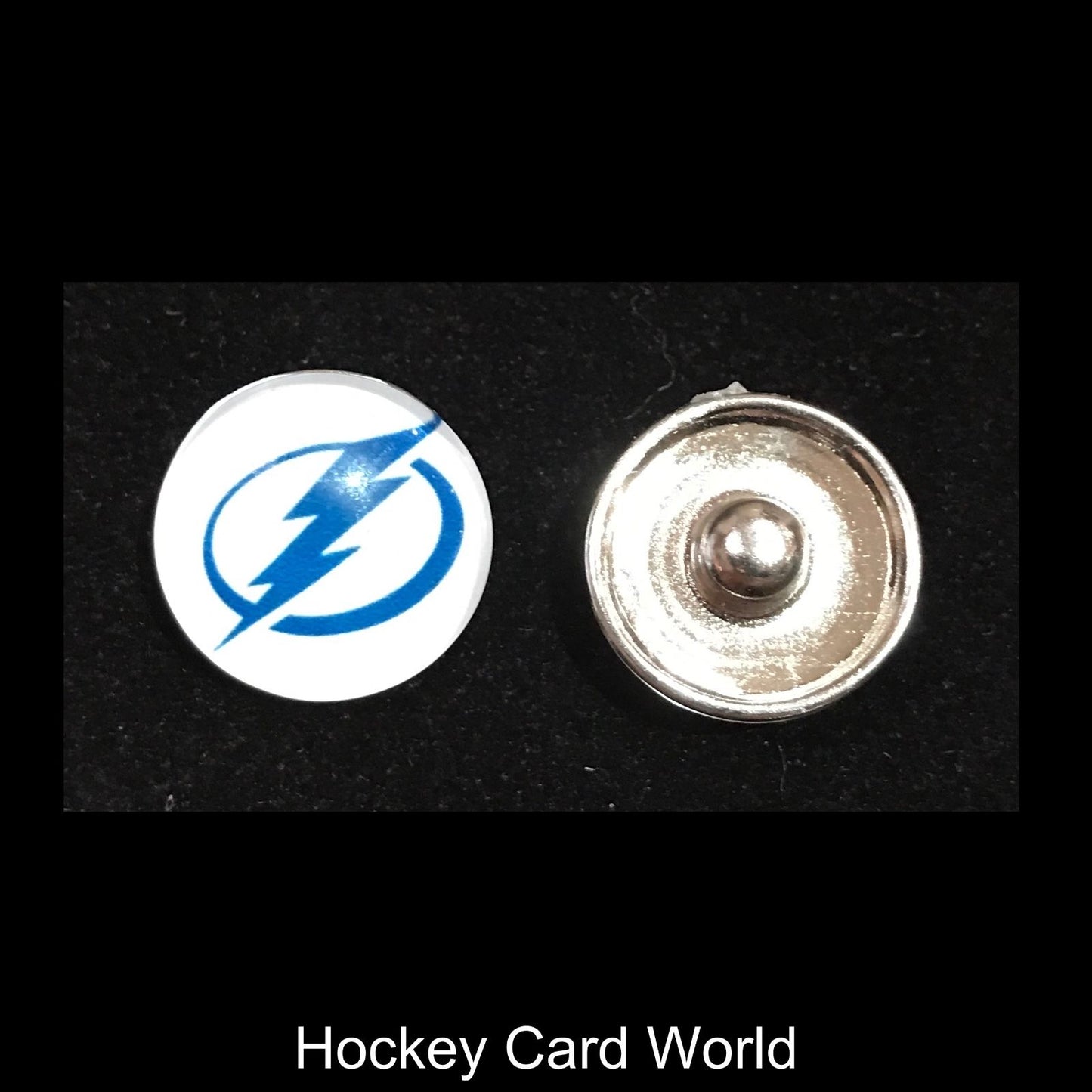 Tampa Bay Lightning NHL Snap Ginger Button Jewelry for Jackets, Bracelets Image 1