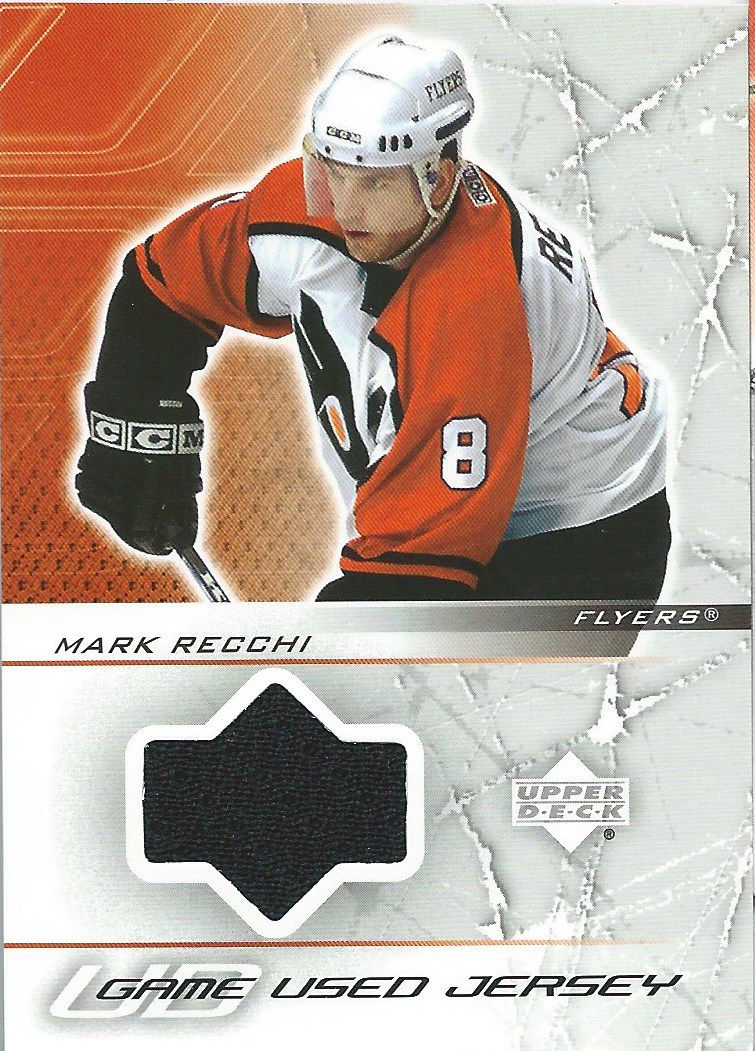 2003-04 Upper Deck Jersey's MARK RECCHI Jersey Fabrics NHL UD 01943 Image 1
