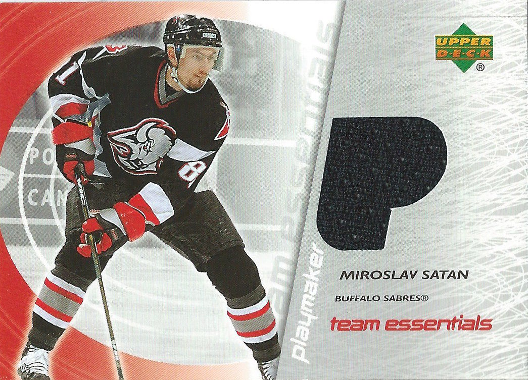2003-04 Upper Deck Team Essentials MIROSLAV SATAN Jersey NHL UD 01944 Image 1