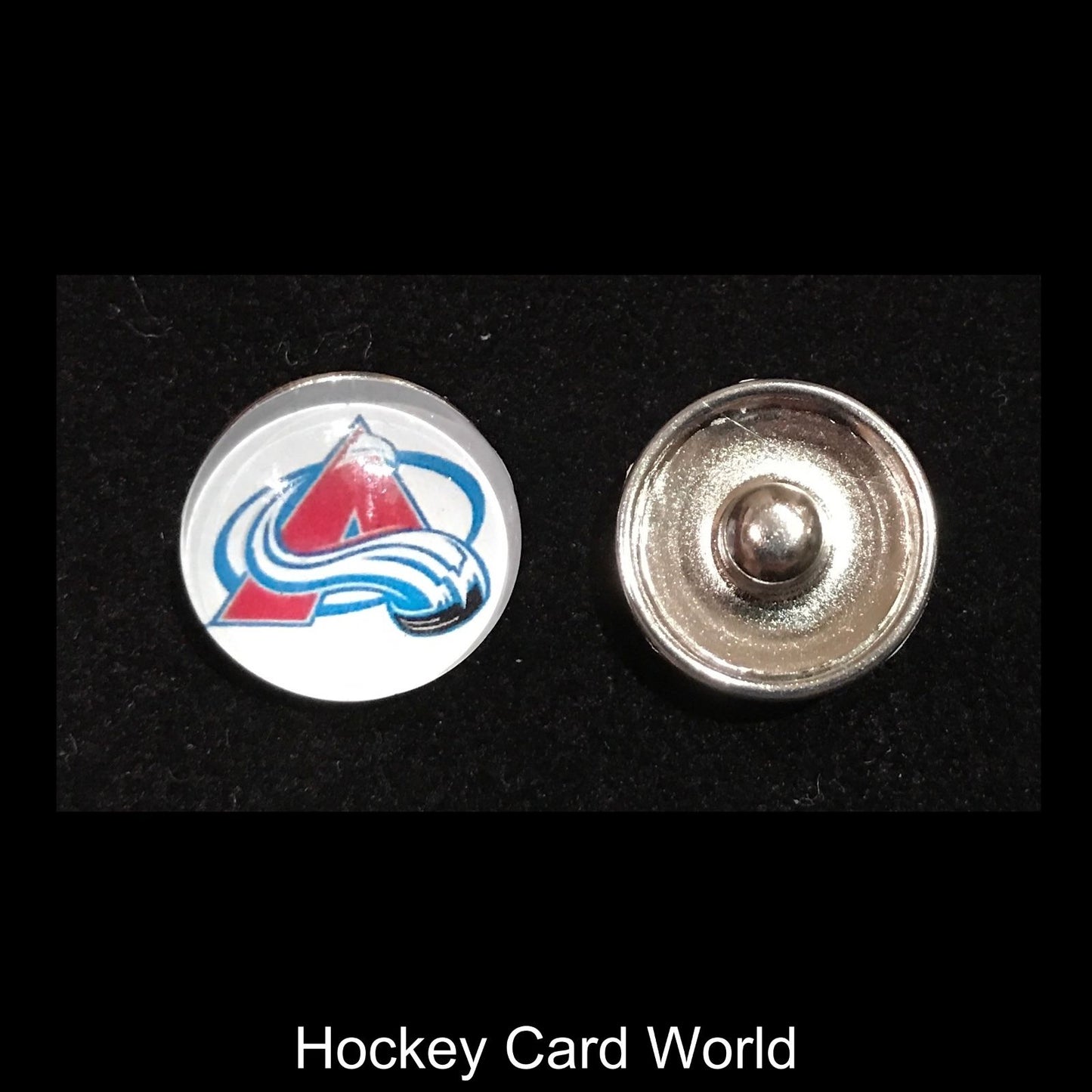 Colorado Avalanche NHL Snap Ginger Button Jewelry for Jackets, Bracelets Image 1