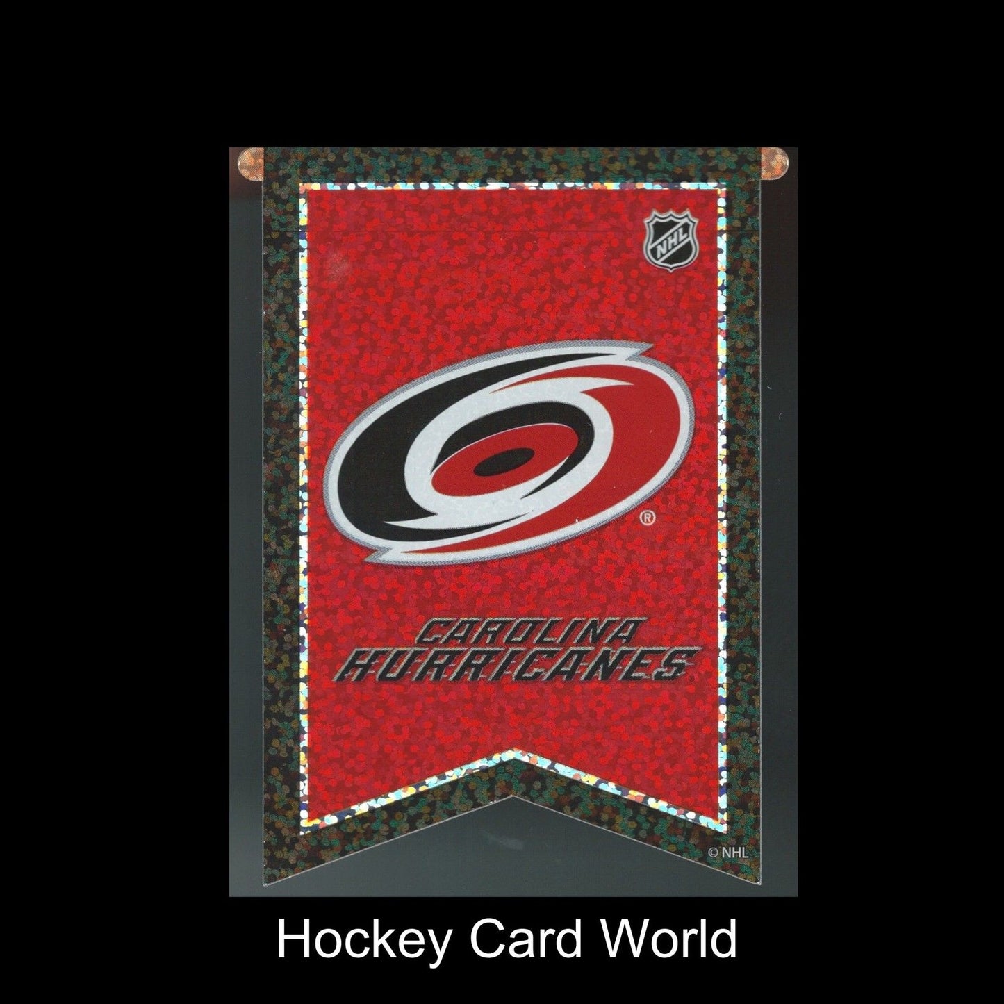 Carolina Hurricanes 3"x4" NHL Licensed Banner Sparkle Decal Sticker Image 1