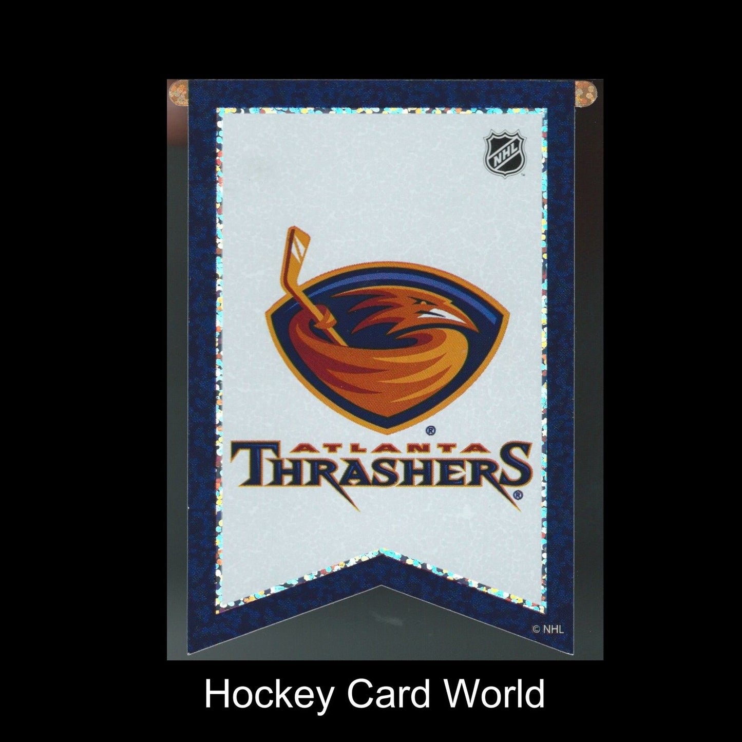 Atlanta Thrashers 3"x4" NHL Licensed Banner Sparkle Decal Sticker Image 1