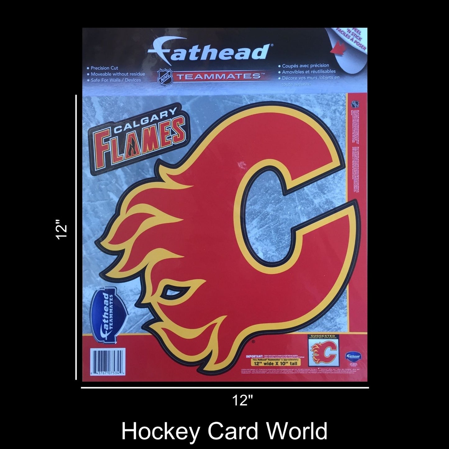 Calgary Flames 12" Fathead Jumbo Multi-Use Coloured Decal Sticker Image 1