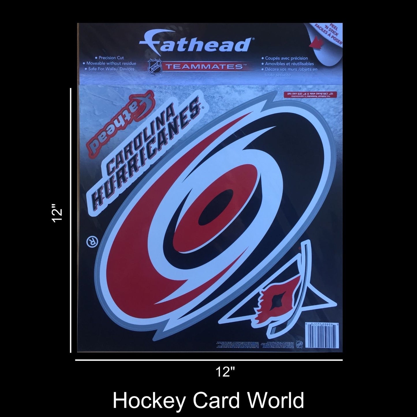 Carolina Hurricanes 12" Fathead Jumbo Multi-Use Coloured Decal Sticker Image 1
