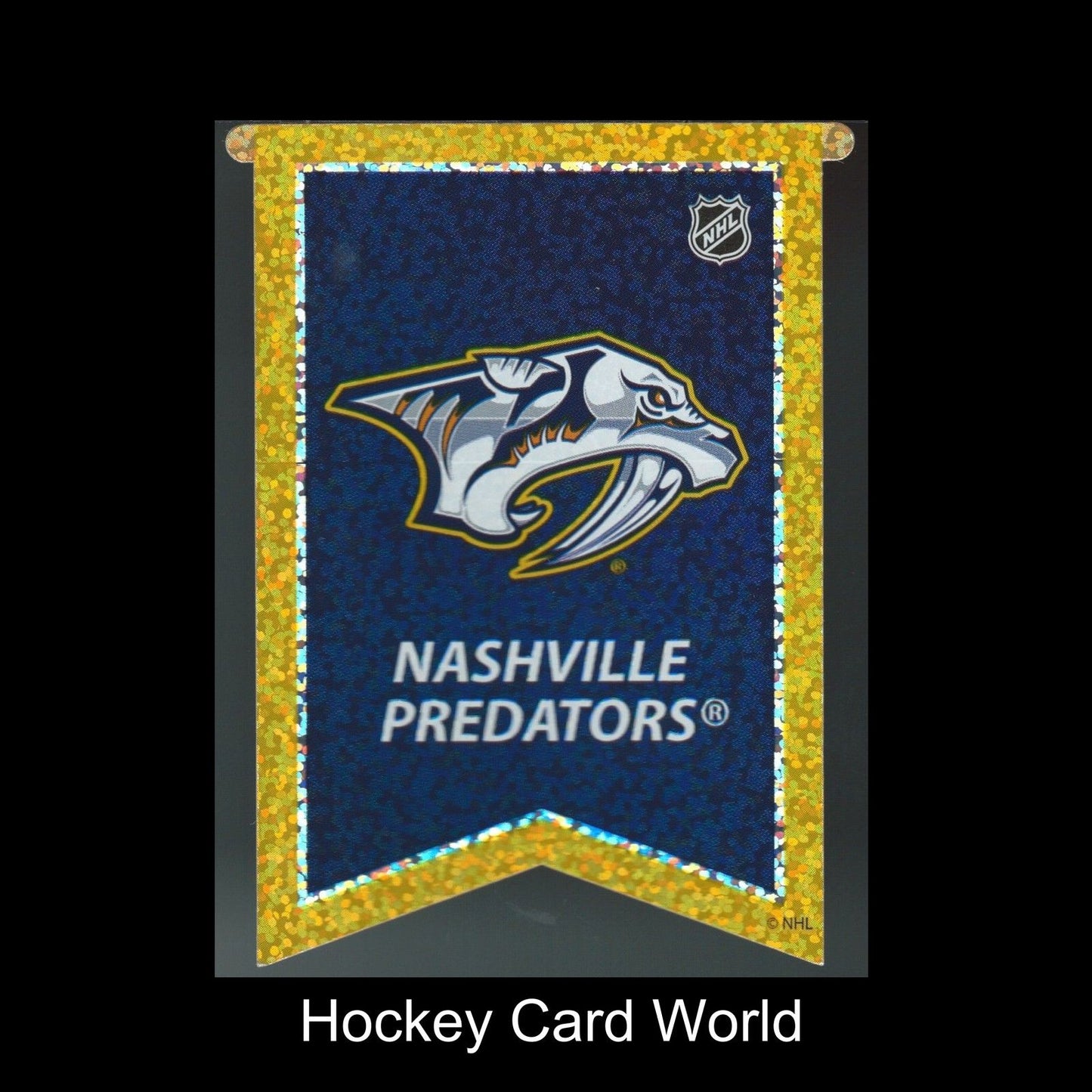 Nashville Predators 3"x4" NHL Licensed Banner Sparkle Decal Sticker Image 1