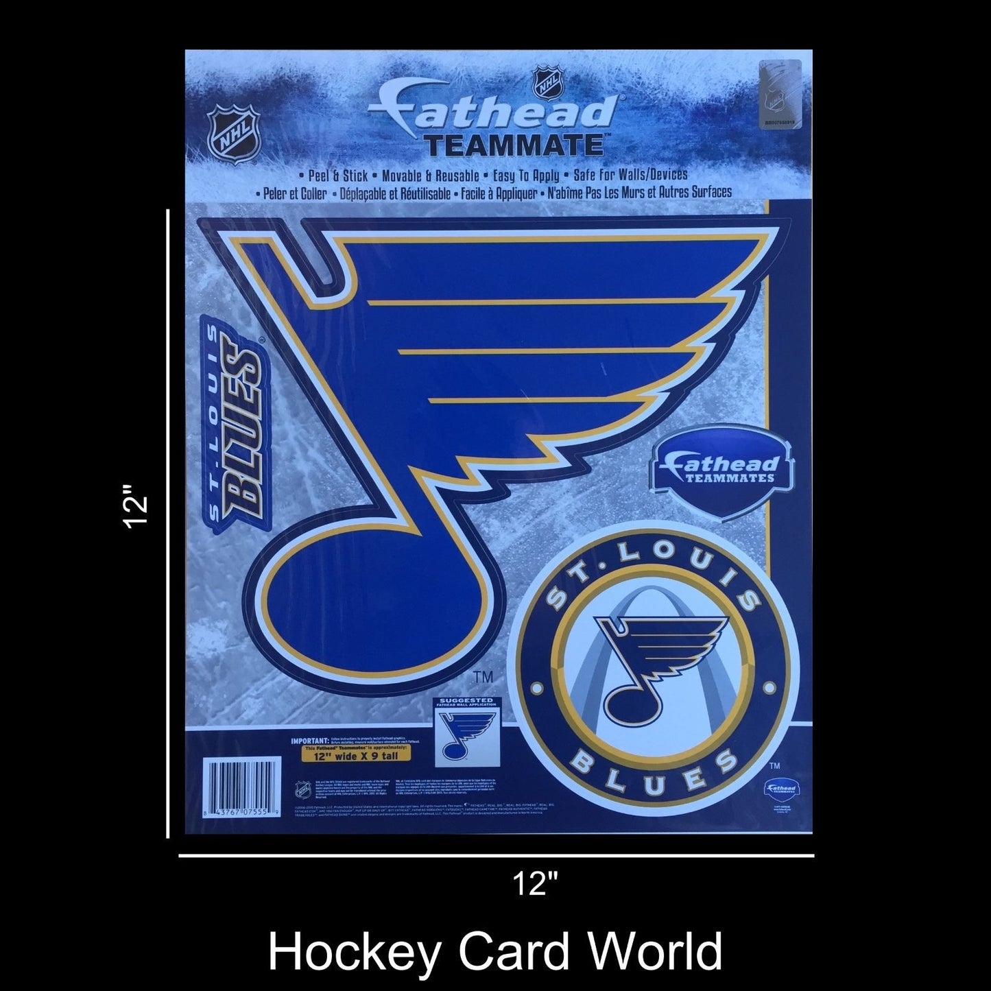 St.Louis Blues 12" Fathead Jumbo Multi-Use Coloured Decal Sticker