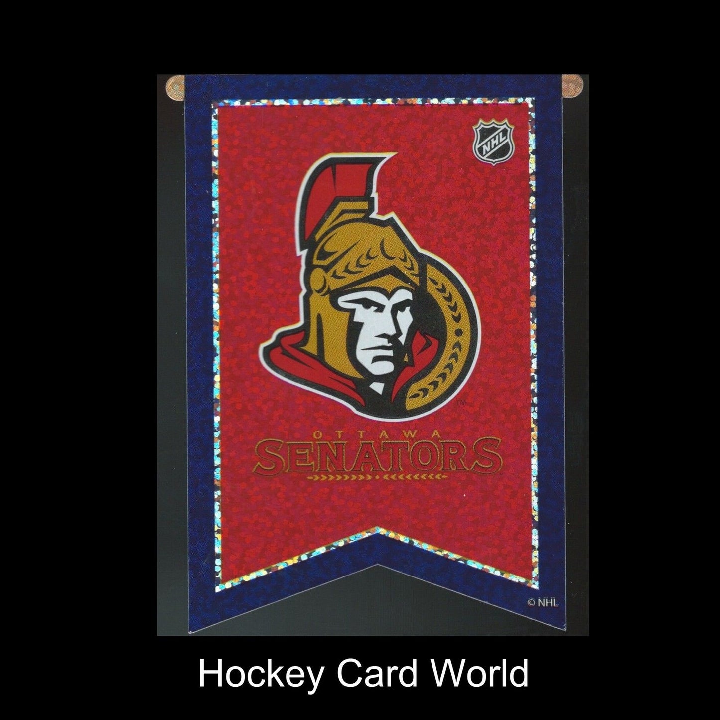 Ottawa Senators 3"x4" NHL Licensed Banner Sparkle Decal Sticker Image 1
