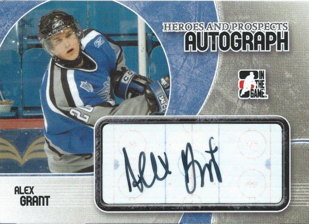 2007-08 ITG Heroes and Prospects ALEX GRANT Auto Autographs 00511