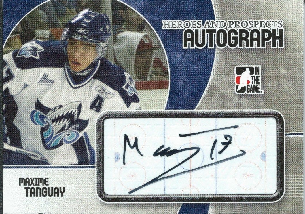 2007-08 ITG Heroes and Prospects MAXIME TANGUAY Autographs 00528 Image 1